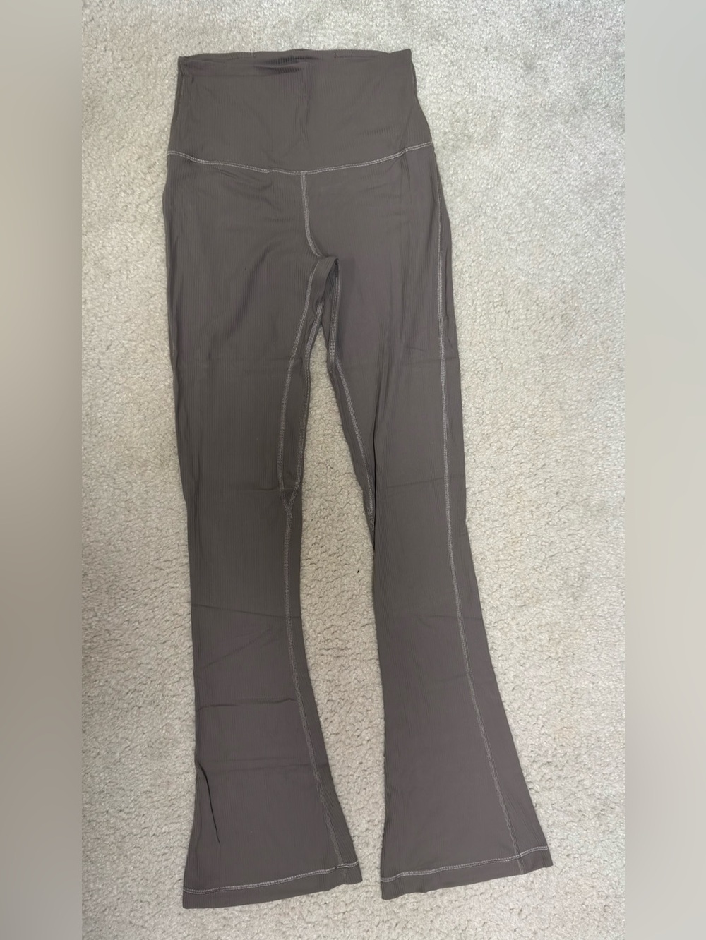 lululemon athletica Ribbed mini Flare Leggings - Taupe Brown